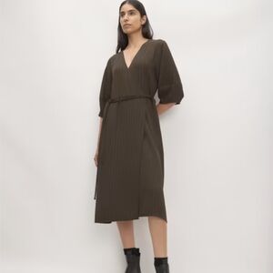 🆕 EVERLANE The City Stripe Wrap Dress